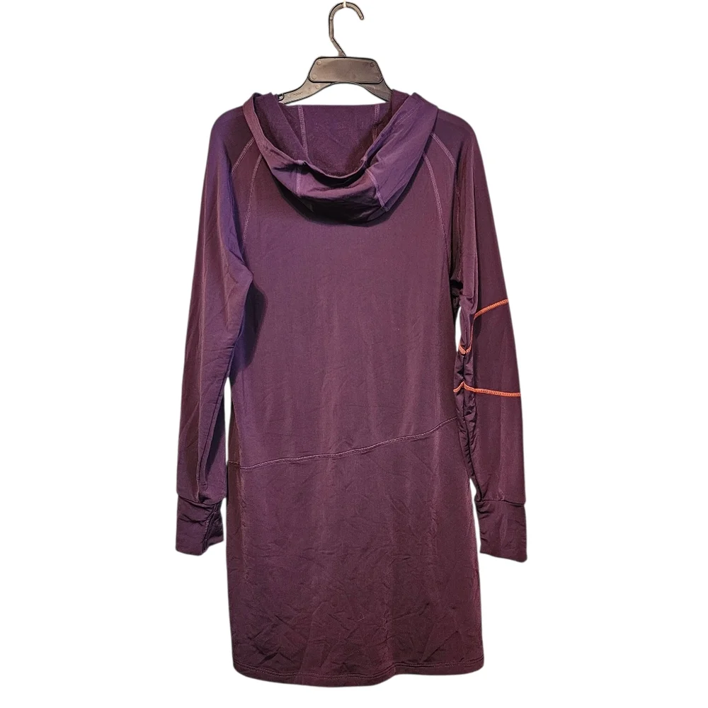 Title Nine Dress Size L Purple Pink Long Sleeve Hooded Activewear Athleisure